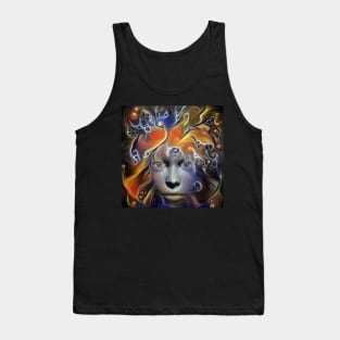 Mystic face. Abstract painting Tank Top